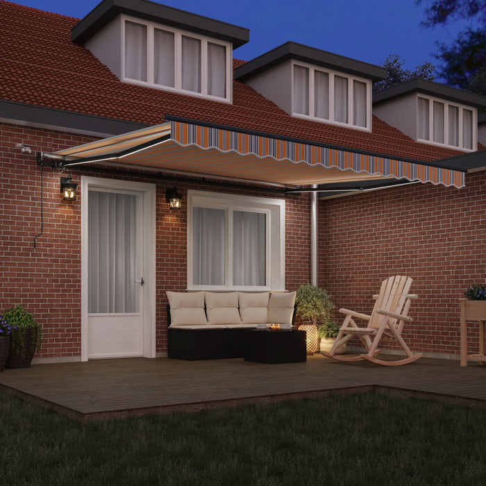 Marchiză Retractabilă Automată cu Dungi LED Multicolore 400x300 cm - WALTI WALTI