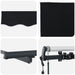 Marchiză retractabilă automatică vidaXL Negru 400x300 cm, Material de schimb pentru marchiză vidaXL pentru cadru de 4x3 m Negru - WALTI WALTI