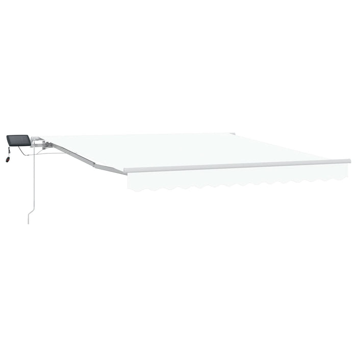 Copertină Manuală Retractabilă vidaXL cu LED Alb 300x250 cm, Material de Înlocuire pentru Copertină vidaXL pentru Cadru de 3x2.5 m Alb - WALTI WALTI