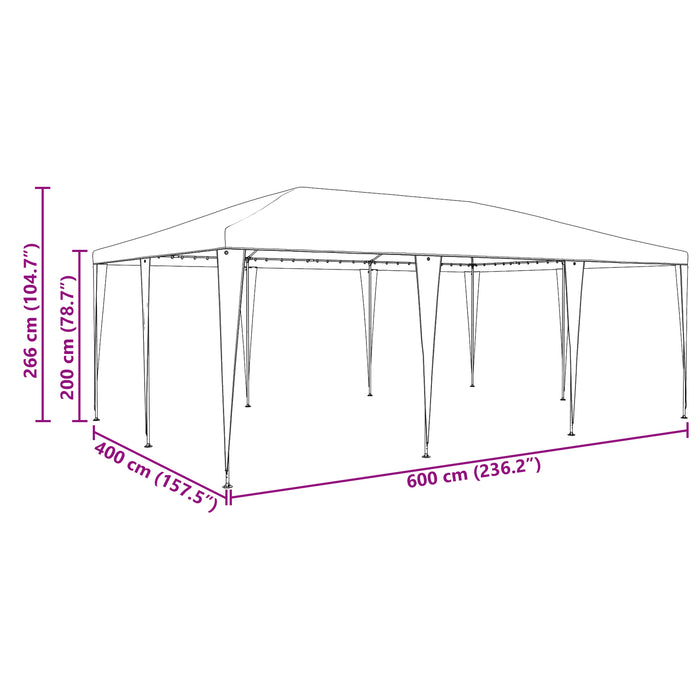 Tenda pentru petrecere albastră 6x4 m PE - WALTI WALTI