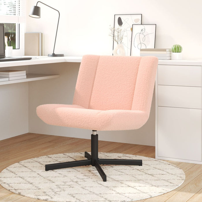 Scaun Accent Roz Baby Poliester, Oțel Standard Rotativ - WALTI WALTI