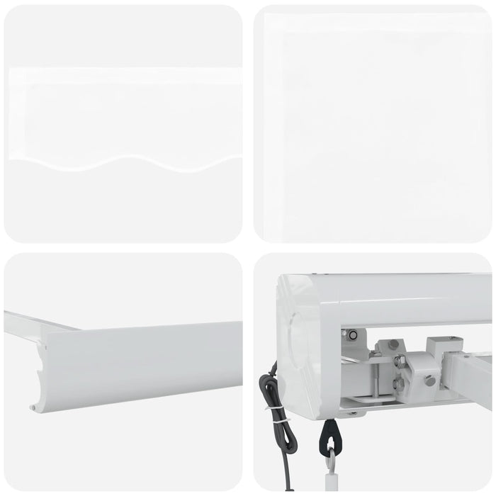 Marchiză retractabilă automată albă 300x250 cm, Marchiză de schimb vidaXL pentru cadru de 3x2.5 m alb - WALTI WALTI
