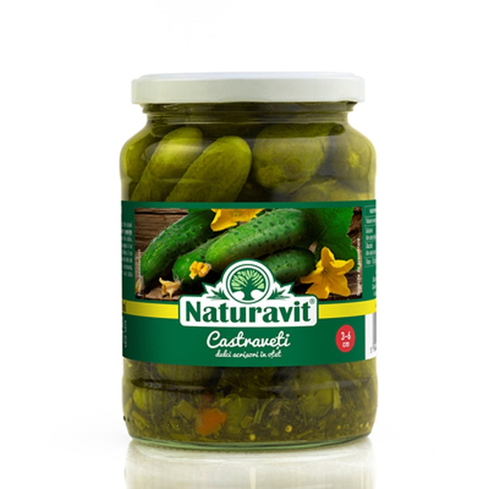 Naturavit Castraveti in Otet Calibru 3-6 cm 680 g - WALTI WALTI