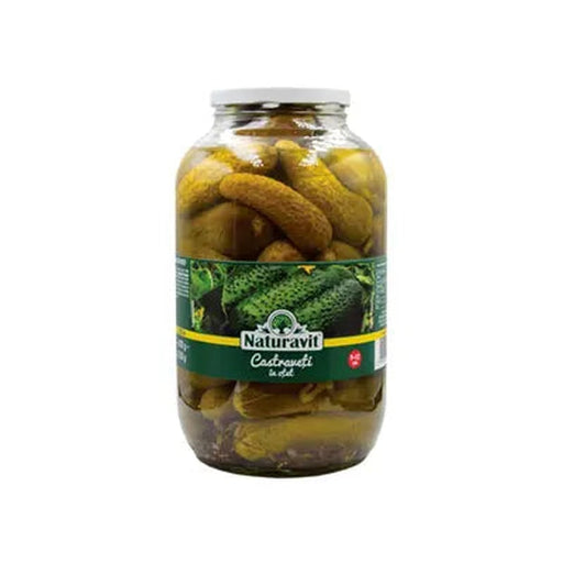 Naturavit Castraveti in Otet Calibru 9-12 cm 4100 g - WALTI WALTI