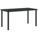 Set de masă pentru grădină cu perne - poliratan maro, vidaXL Masă de grădină neagră 140x80x73 cm - Sticlă securizată - WALTI WALTI