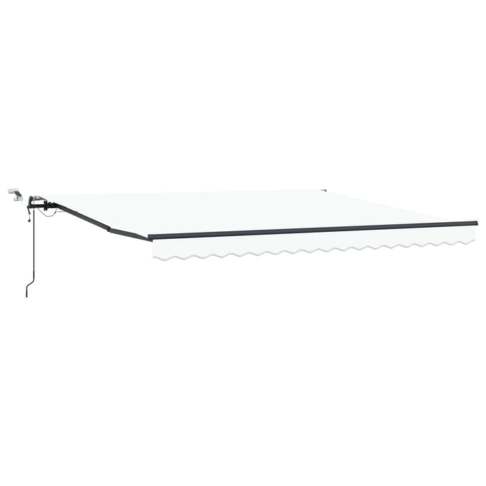 Marchiză retractabilă automatizată cu LED alb 400x350 cm, Tăblie de marchiză vidaXL pentru cadru de 4x3.5 m alb - WALTI WALTI