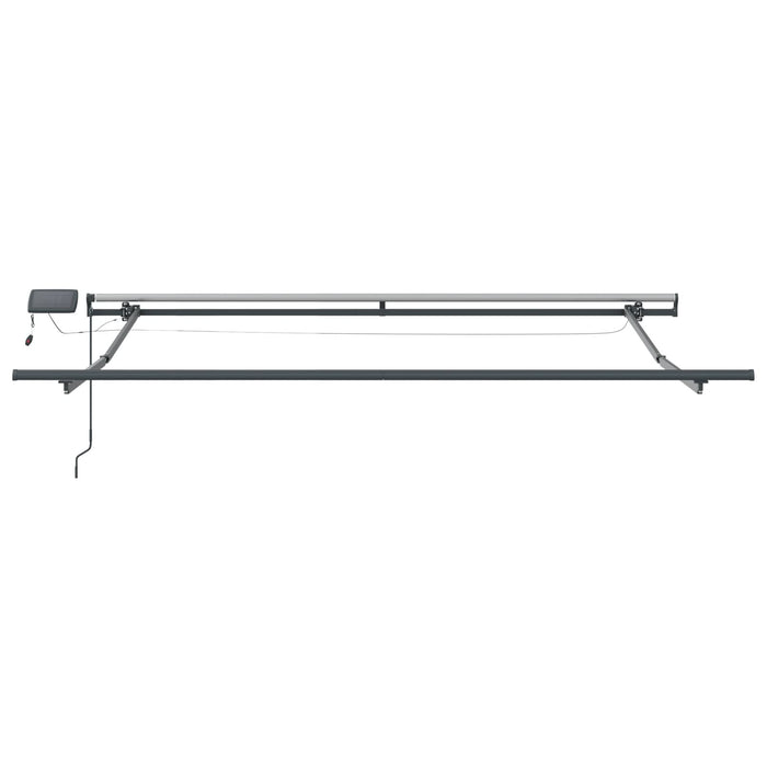 Marchiză Manuală Retractabilă cu LED Roșie 350x250 cm, Țesătură de Înlocuire pentru Marchiza vidaXL pentru Cadru de 3.5x2.5 m Roșie - WALTI WALTI