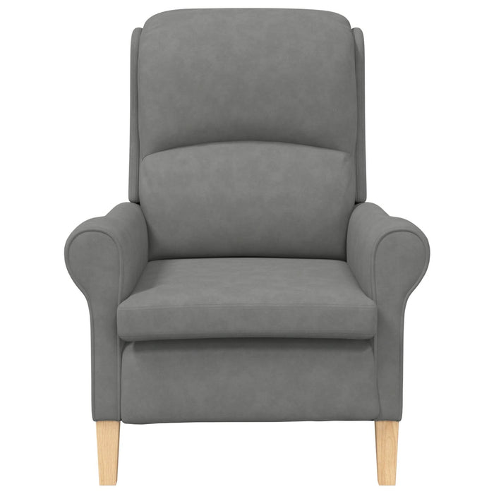 Fotoliu gri închis Gri închis Țesătură și lemn Standard Ergonomic - WALTI WALTI