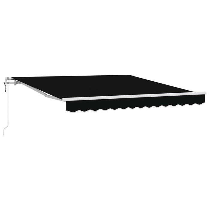 Marchiză retractabilă automată neagră 350x250 cm, vidaXL Material de înlocuire pentru marchiză de 3,5x2,5 m Cadru negru - WALTI WALTI