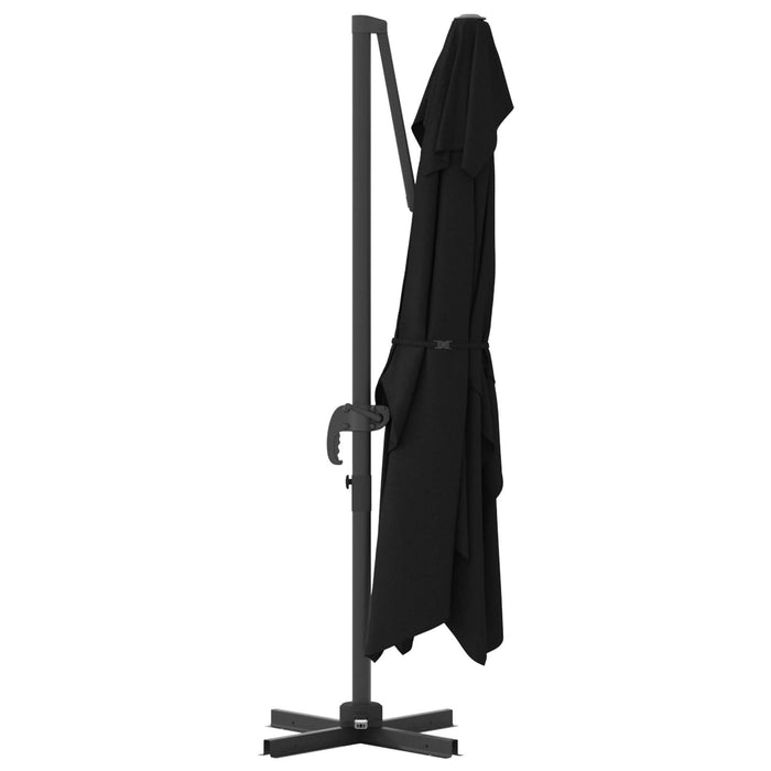 Umbrelă Cantilever Neagră Copertină din poliester cu cadru metalic - WALTI WALTI