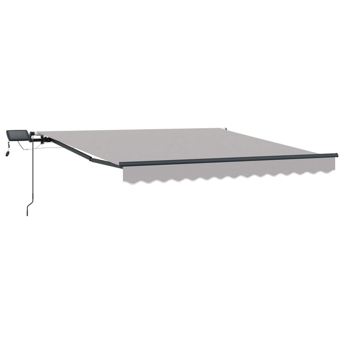 Marcheza retractabilă manuală vidaXL cu LED Gri deschis 300x250 cm, Țesătură de înlocuire pentru marcheză vidaXL 3x2,5 m Gri deschis - WALTI WALTI