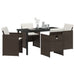 Set de masă pentru grădină cu perne - poliratan maro, vidaXL Masă de grădină neagră 140x80x73 cm - Sticlă securizată - WALTI WALTI