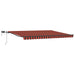 Marchiză Manuală Retractabilă cu LED Portocalie și Maro 400x300 cm - WALTI WALTI