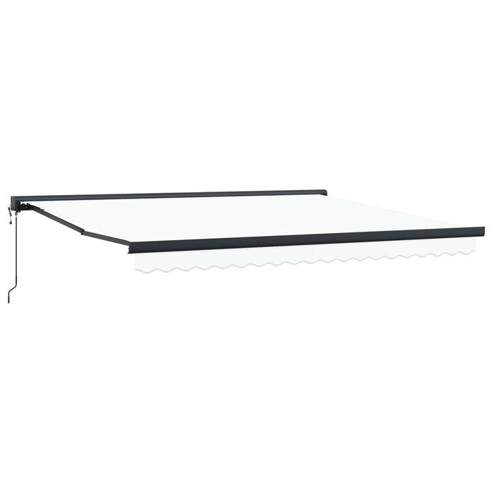 Marchiză Retractabilă Automată Albă 400x300 cm, Fabrică de Înlocuire pentru Marchiză vidaXL pentru Cadru de 4x3 m Alb - WALTI WALTI