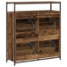 Cabinet pantofi cu 4 sertare pliante Lemn vechi 100x34x112 cm - WALTI WALTI