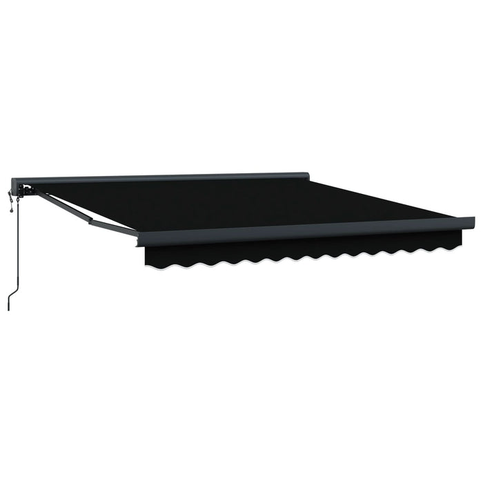 Marchiză retractabilă automată neagră 350x250 cm, vidaXL Material de înlocuire pentru marchiză 3,5x2,5 m Cadru Negru - WALTI WALTI