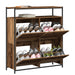 Cabinet pantofi cu 4 sertare pliante Lemn vechi 100x34x112 cm - WALTI WALTI
