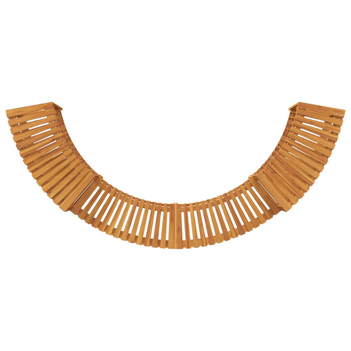 Împrejmuire pentru cadă cu hidromasaj Semicircular 272x120.5x55.5 cm Lemn solid de acacia - WALTI WALTI