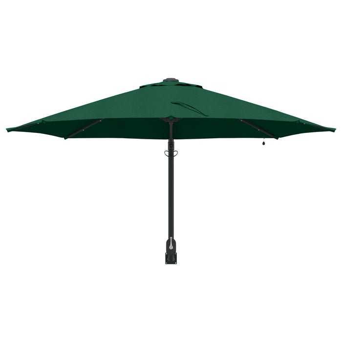 Umbrelă de Grădină Montată pe Perete cu LED-uri Verde 248 cm - WALTI WALTI