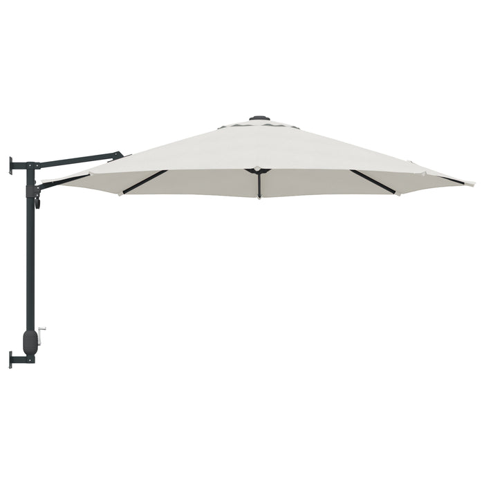 Umbrelă Cantilever Bej Poliester, Aluminiu Mare Pliabilă - WALTI WALTI