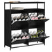 Cabinet pentru pantofi cu 4 sertare flip Black Oak 100x34x112 cm - WALTI WALTI