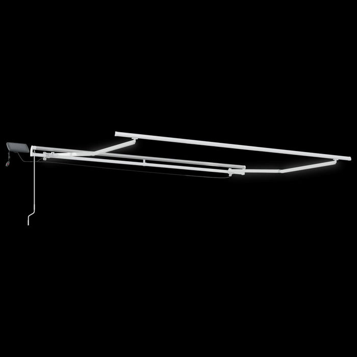 Marchiză manuală retractabilă cu LED neagră 300x250 cm, vidaXL Material de înlocuire pentru marchiză de 3x2.5 m cadru negru - WALTI WALTI
