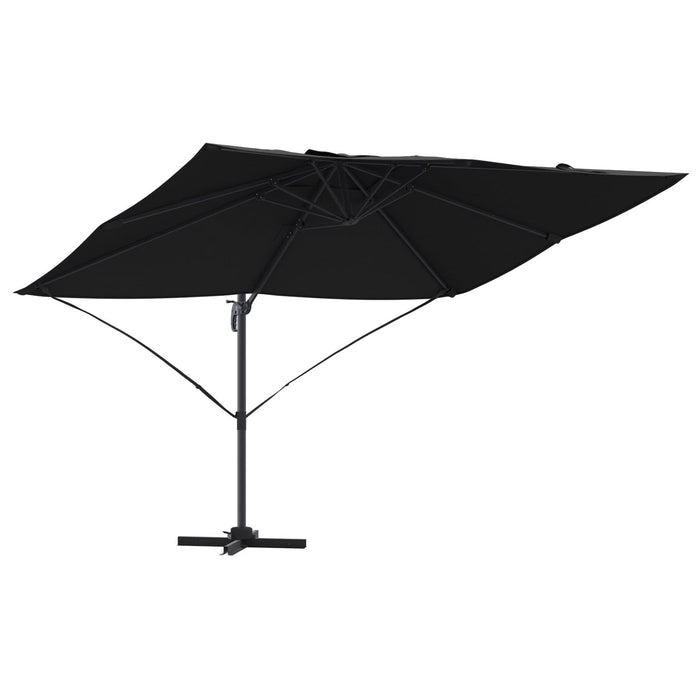 Umbrelă Cantilever Neagră Copertină din poliester cu cadru metalic - WALTI WALTI