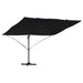 Umbrelă Cantilever Neagră Copertină din poliester cu cadru metalic - WALTI WALTI