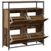 Cabinet pantofi cu 4 sertare pliante Lemn vechi 100x34x112 cm - WALTI WALTI