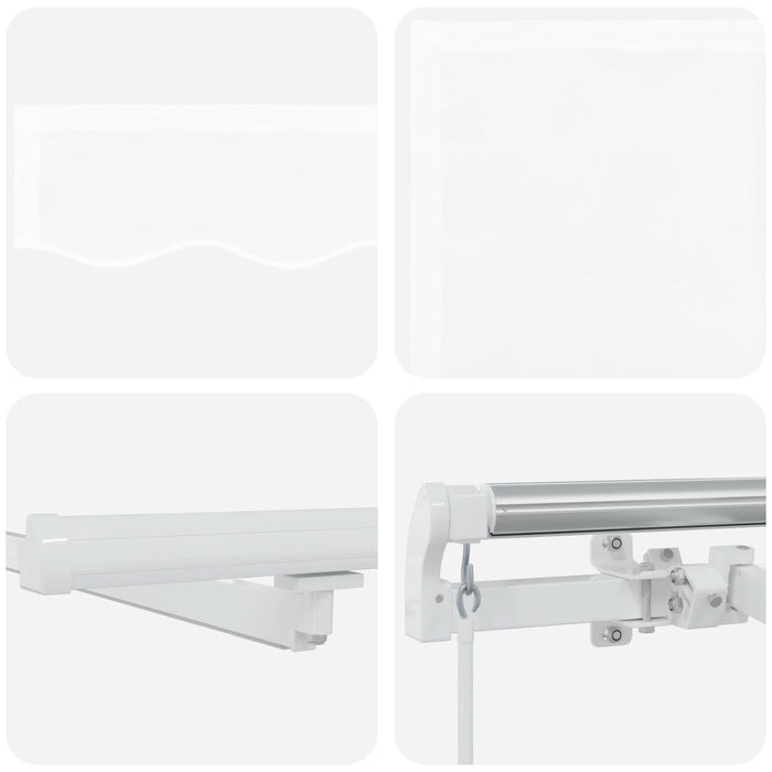 Copertină Manuală Retractabilă vidaXL cu LED Alb 300x250 cm, Material de Înlocuire pentru Copertină vidaXL pentru Cadru de 3x2.5 m Alb - WALTI WALTI
