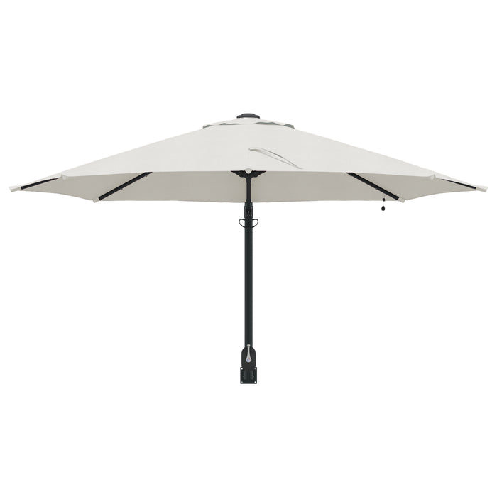 Umbrelă de Grădină Montată pe Perete cu LED-uri Bej 248 cm - WALTI WALTI