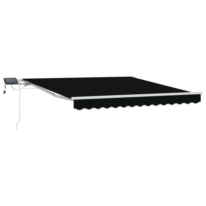 Marchiză manuală retractabilă cu LED neagră 300x250 cm, vidaXL Material de înlocuire pentru marchiză de 3x2.5 m cadru negru - WALTI WALTI