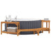 Împrejmuire pentru cadă cu hidromasaj Semicircular 272x120.5x55.5 cm Lemn solid de acacia - WALTI WALTI