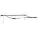 Marchiză manuală retractabilă cu LED neagră 300x250 cm, vidaXL material de înlocuire pentru marchiză 3x2.5 m cadru negru - WALTI WALTI