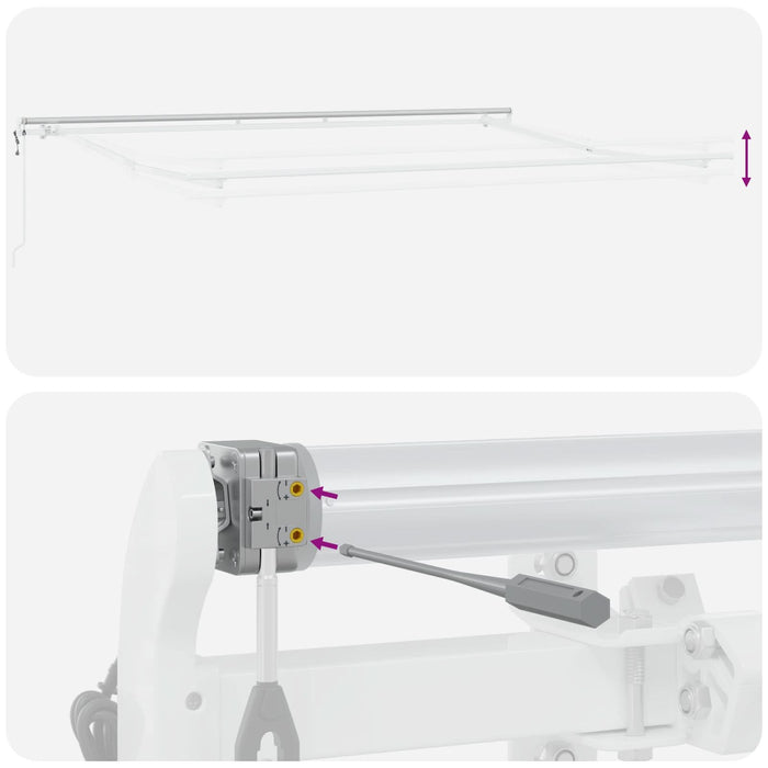 Marchiză Retractabilă Automatică vidaXL Alb 450x300 cm, Material de Înlocuire pentru Marchiză vidaXL 4.5x3 m Alb - WALTI WALTI