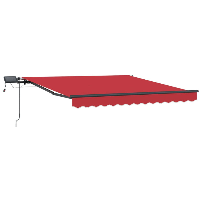 Marchiză Manuală Retractabilă cu LED Roșie 350x250 cm, Țesătură de Înlocuire pentru Marchiza vidaXL pentru Cadru de 3.5x2.5 m Roșie - WALTI WALTI