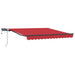 Marchiză Manuală Retractabilă cu LED Roșie 350x250 cm, Țesătură de Înlocuire pentru Marchiza vidaXL pentru Cadru de 3.5x2.5 m Roșie - WALTI WALTI