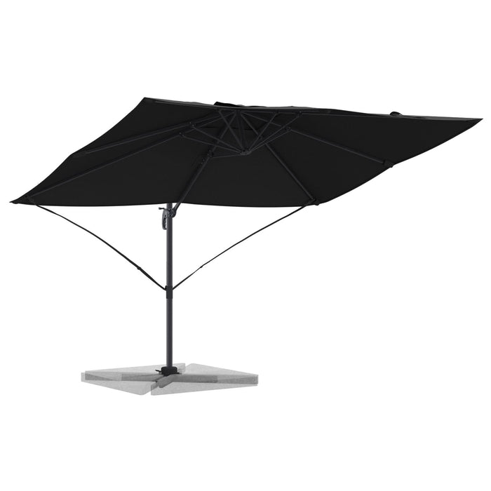 Umbrelă Cantilever Neagră Copertină din poliester cu cadru metalic - WALTI WALTI