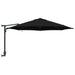 Parasol de Grădină Montat pe Perete cu LED-uri Negru 248 cm - WALTI WALTI