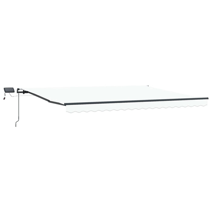 Marchiză manuală retractabilă vidaXL cu LED alb 400x350 cm, Material de schimb pentru marchiză vidaXL pentru cadru de 4x3,5 m alb - WALTI WALTI