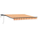 Marchiză manuală retractabilă cu LED galben și portocaliu 350x250 cm - WALTI WALTI