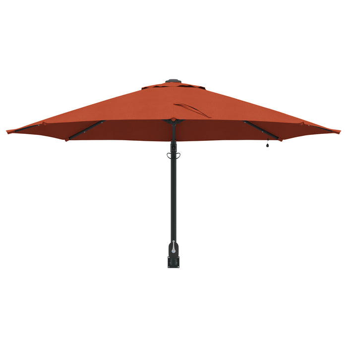 Umbrelă de grădină montată pe perete cu LED-uri Teracotă 248 cm - WALTI WALTI