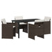 Set de masă pentru grădină cu perne - poliratan maro, vidaXL Masă de grădină neagră 140x80x73 cm - Sticlă securizată - WALTI WALTI