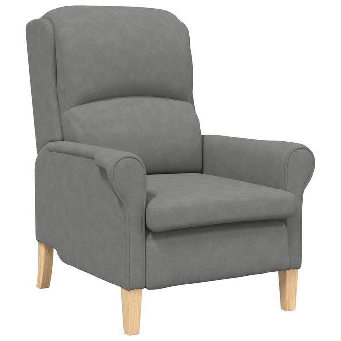 Fotoliu gri închis Gri închis Țesătură și lemn Standard Ergonomic - WALTI WALTI