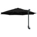 Parasol de Grădină Montat pe Perete cu LED-uri Negru 248 cm - WALTI WALTI