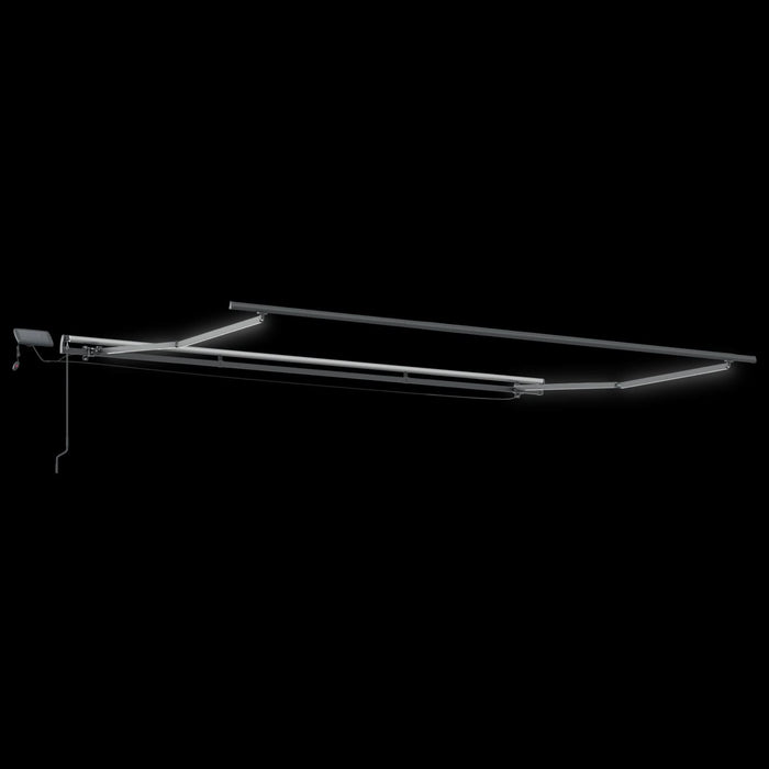 Marchiză Manuală Retractabilă cu LED Portocalie și Maro 400x300 cm - WALTI WALTI