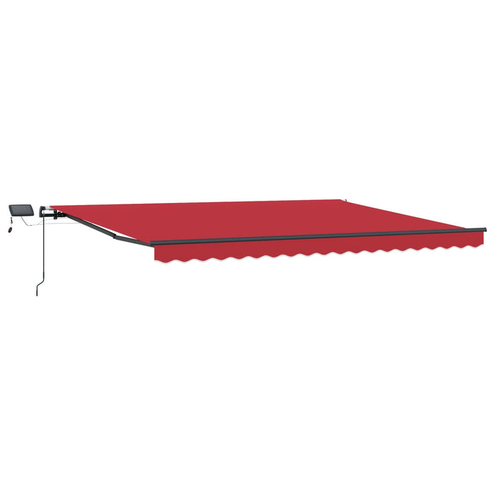 Marchiză manuală retractabilă cu LED roșie 400x300 cm, țesătură de înlocuire vidaXL pentru cadru de 4x3 m roșie - WALTI WALTI