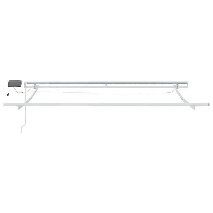 Copertină Manuală Retractabilă vidaXL cu LED Alb 300x250 cm, Material de Înlocuire pentru Copertină vidaXL pentru Cadru de 3x2.5 m Alb - WALTI WALTI