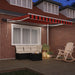 Marchiză retractabilă manuală cu LED Portocalie și Maro 300x250 cm - WALTI WALTI