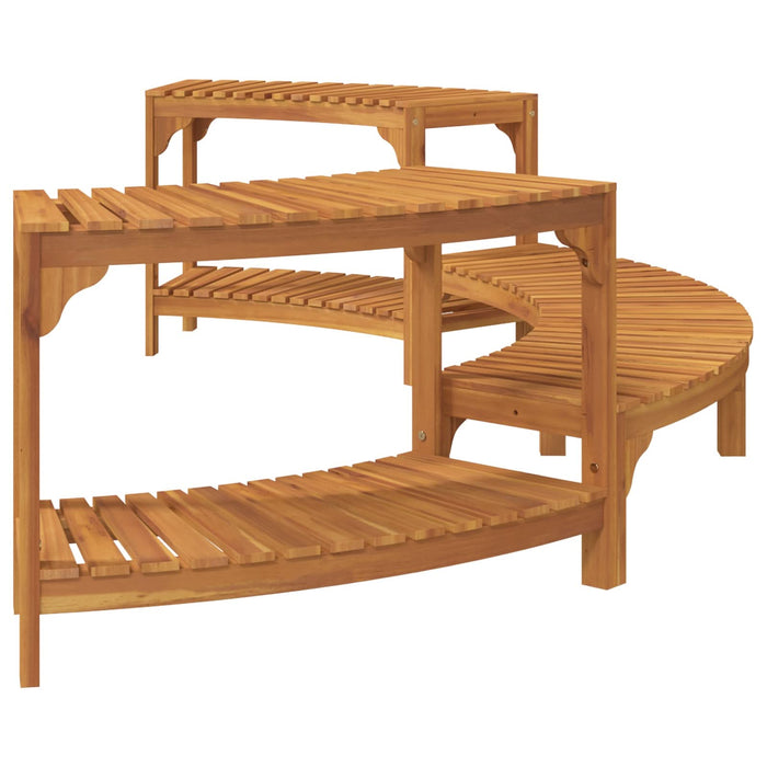 Împrejmuire pentru cadă cu hidromasaj Semicircular 272x120.5x55.5 cm Lemn solid de acacia - WALTI WALTI